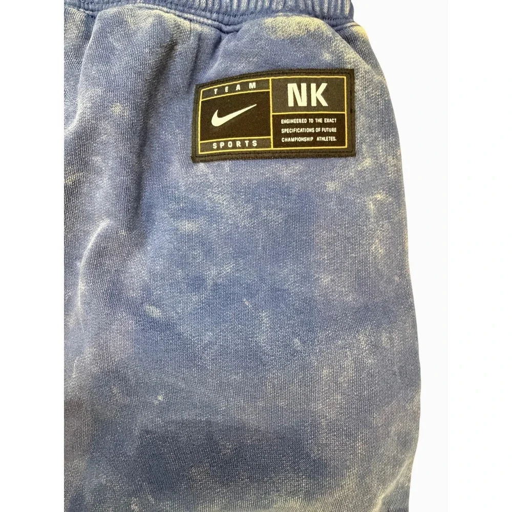 Nike DNA Fleece Basketball Shorts Blue Acid Wash‎ Look Size Medium (10-12)